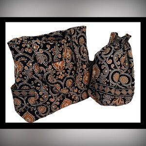 Vera Bradley Black and Orange Paisley Tote